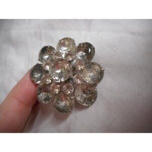 Vintage Rhinestone Brooch Pin Estate Costume Jewelry